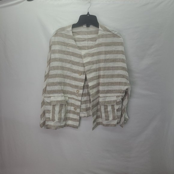 Goodnight Macaroon Women's Button Up Striped - Size Small - Picture 1 of 6